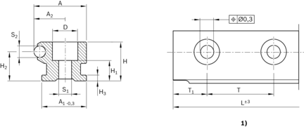 Szyna z rolkami bieżnymi, HNS, wielkość konstr. 52, aluminium-NRII, standardowe otwory, 52 H (R192515231) - Bosch-Rexroth