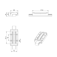 Wózek kulkowy miniaturowy, SLS, wielkość konstr. 9, resist NRII, normalna dokładność, MWA-009-SLS-C0-N-3 (R044489401) - Bosch-Rexroth