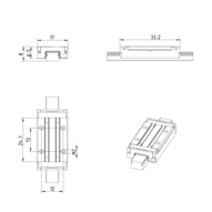 Wózek kulkowy miniaturowy, SLS, wielkość konstr. 7, resist NRII, precyzyjna dokładność, MWA-007-SLS-C1-P-3 (R044471200) - Bosch-Rexroth