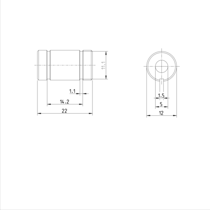 Tuleja toczna standardowa, ustawiana, 5, bez uszczelki, KBM-E-5 (R061030500) - Bosch-Rexroth