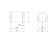 Tuleja toczna standardowa, ustawiana, 80, bez uszczelki, KBM-E-80 (R061008000) - Bosch-Rexroth