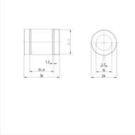 Tuleja toczna standardowa, ustawiana, 16, z uszczelką, KBM-E-16-D (R061101610) - Bosch-Rexroth