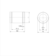 Tuleja toczna standardowa, ustawiana, 50, z uszczelką, KBM-E-50-D (R061105010) - Bosch-Rexroth