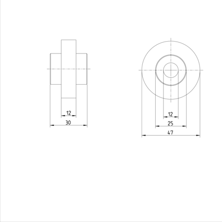 Tuleja toczna obrotowa, RD-12, z dwiema uszczelkami, KBRORD-12-DD (R066421200) - Bosch-Rexroth