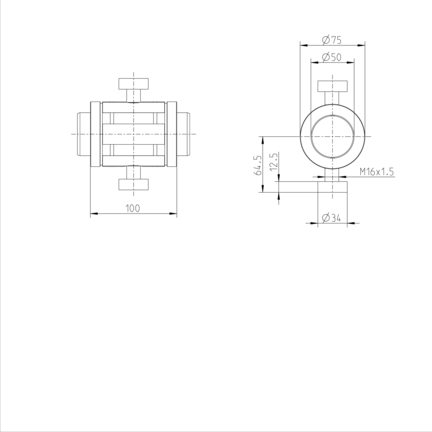 Tuleja toczna momentowa, bez uszczelki, KBDR2-50-WV-900 (R069635085) - Bosch-Rexroth