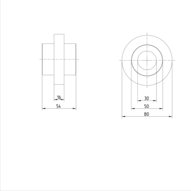 Tuleja toczna obrotowa, RD-30, z dwiema uszczelkami, KBRORD-30-DD (R066423000) - Bosch-Rexroth
