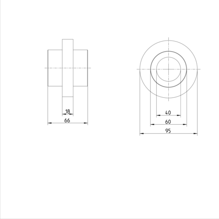 Tuleja toczna obrotowa, RD-40, z dwiema uszczelkami, KBRORD-40-DD (R066424000) - Bosch-Rexroth