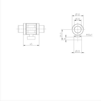Tuleja toczna momentowa, bez uszczelki, KBDR1-20-WV-2000 (R069602088) - Bosch-Rexroth