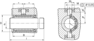 Tuleja toczna momentowa, bez uszczelki, KBDR2-20 (R069632000) - Bosch-Rexroth