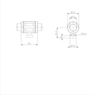 Tuleja toczna momentowa, bez uszczelki, KBDR1-25-WV-2000 (R069602588) - Bosch-Rexroth