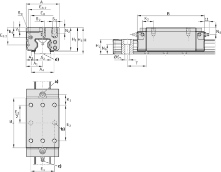 Wózek wałeczkowy, SLH, wielkość konstr. 45, stal CS, ultraprecyzyjna dokładność, RWD-045-SLH-C2-U-2-AS (R18244292A) - Bosch-Rexroth