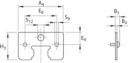 Zgarniacz blaszany do prowadnic szynowych kulkowych Compact Line, 30 BSCL (R205Z70000) - Bosch-Rexroth