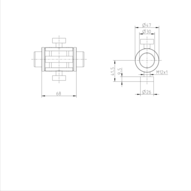 Tuleja toczna momentowa, bez uszczelki, KBDR2-30-WV-600 (R069633080) - Bosch-Rexroth