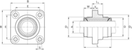 Zestaw liniowy, stal, F-M-60, bez uszczelki, LSGF-M-60 (R108116000) - Bosch-Rexroth