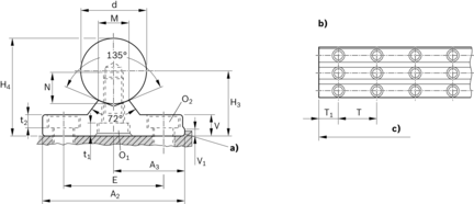 Wał stalowy z zamontowaną podporą wału, chromowany na twardo, WM-30-SFRC-H6CR- (R101203060) - Bosch-Rexroth