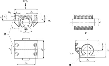 Zestaw liniowy, stal, RCS-40, całkowicie uszczelniony, KB-RCS-E-40-VD (R161340000) - Bosch-Rexroth
