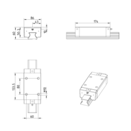 Wózek kulkowy Compact Line, SLS, wielkość konstr. 45, stal CS, dokładność: normalna (luz), KWE-045-SLS-C0-N-1 (R205D49420) - Bosch-Rexroth