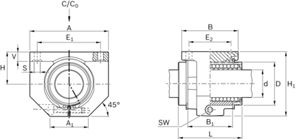 Zestaw linowy, stal, z dwiema uszczelkami, LSGE-A-30-DD (R106663040) - Bosch-Rexroth