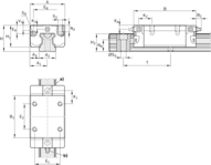 Wózek kulkowy, SNS, wielkość konstr. 45, stal CS, ekstraprecyzyjna dokładność, z łańcuchem kulkowym, KWD-045-SNS-C2-X-1 (R162242822) - Bosch-Rexroth