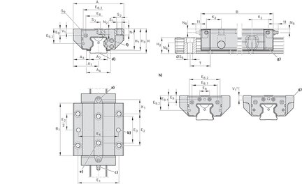 Wózek wałeczkowy, FLS, wielkość konstr. 55, stal CS, ultraprecyzyjna dokładność, RWD-055-FLS-C2-U-2 (R18535292X) - Bosch-Rexroth