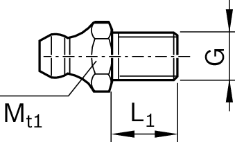 Gniazdo smarowe stożkowe, M8, M8X1X8 (R341701402) - Bosch-Rexroth