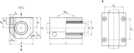 Zestaw liniowy eLINE, aluminium, CT-20, z dwiema uszczelkami, nasmarowany, LSACT-20-DD-RT-G (R102925344) - Bosch-Rexroth