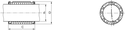 Tuleja toczna eLINE, 20, z dwiema uszczelkami, RT, nasmarowana, KBC-20-DD-RT-G (R065825344) - Bosch-Rexroth