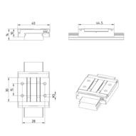 Wózek kulkowy miniaturowy, BNS, wielkość konstr. 12, resist NRII, wysoka dokładność, MWA-012-BNS-C0-H-3 (R044329301) - Bosch-Rexroth