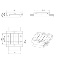 Wózek kulkowy miniaturowy, BNS, wielkość konstr. 15, resist NRII, wysoka dokładność, MWA-015-BNS-C0-H-3 (R044359301) - Bosch-Rexroth