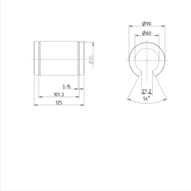 Tuleja toczna standardowa, otwarta, 60, bez uszczelki, KBM-O-60 (R063006000) - Bosch-Rexroth