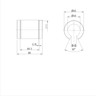 Tuleja toczna standardowa, otwarta, 40, całkowicie uszczelniona, KBM-O-40-VD (R063204005) - Bosch-Rexroth