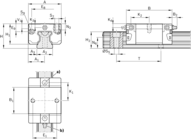Wózek kulkowy, SKS, wielkość konstr. 30, stal CS, wysoka dokładność, z łańcuchem kulkowym, KWD-030-SKS-C0-H-1 (R166679323) - Bosch-Rexroth