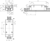 Wózek kulkowy Compact Line, SLH, wielkość konstr. 45, stal CS, dokładność: wysoka, KWE-045-SLH-C2-H-1 (R205F42320) - Bosch-Rexroth