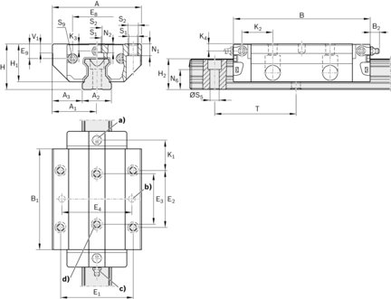 Wózek kulkowy NRFG, FLS, wielkość konstr. 35, resist NR, wysoka dokładność , KWD-035-FLS-C2-H-0 (R200232314) - Bosch-Rexroth