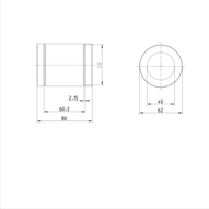 Tuleja toczna standardowa, zamknięta, 40, bez uszczelki, KBM-40-NR (R060004030) - Bosch-Rexroth