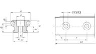 Szyna z rolkami bieżnymi, SNS, wielkość konstr. 52, aluminium-NRII, standardowe otwory, 52 (R192115231) - Bosch-Rexroth