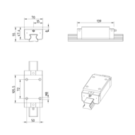 Wózek kulkowy Compact Line, SLH, wielkość konstr. 35, stal CS, dokładność: normalna, KWE-035-SLH-C1-N-1 (R205F31420) - Bosch-Rexroth