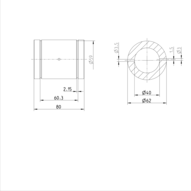 Tuleja toczna Super H, zamknięta, 40, bez uszczelki, KBH-40 (R073204000) - Bosch-Rexroth