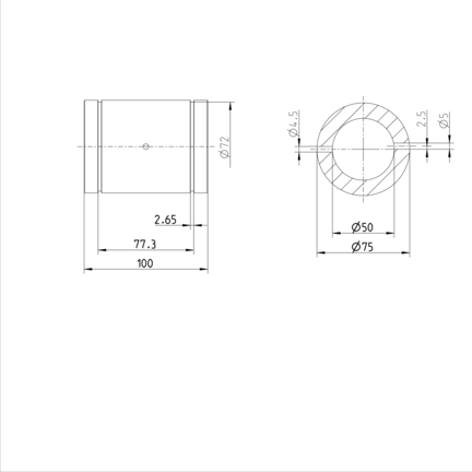 Tuleja toczna Super H, zamknięta, 50, z uszczelką, KBH-50-D (R073215040) - Bosch-Rexroth