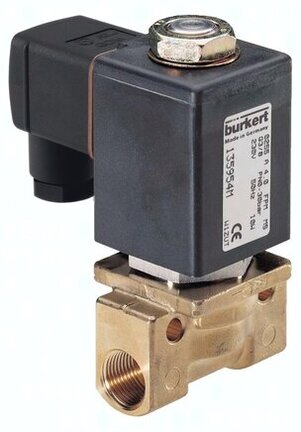 Zawory elektromagnetyczne, zawory parowe, zawory niskotemperaturowe 2/2 drogowe - Burkert