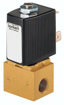 Zawory elektromagnetyczne, zawory pilotowe, 3/2 drogowe - Burkert