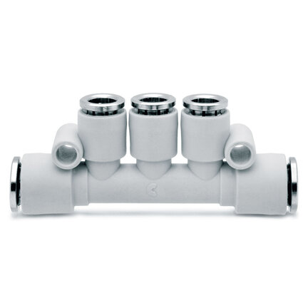 Złączka wtykowa z technopolimeru Compact (7545 8-6), serii 7000 - Camozzi