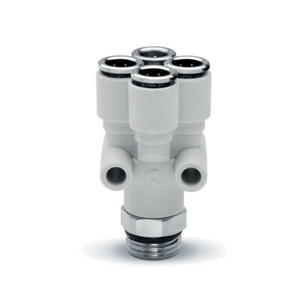 Złączka wtykowa z technopolimeru Compact (7572 4-1/8), serii 7000 - Camozzi