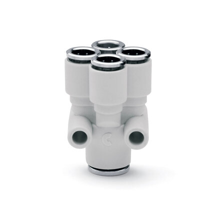 Złączka wtykowa z technopolimeru Compact (7575 8-6), serii 7000 - Camozzi