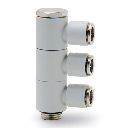 Złączka wtykowa z technopolimeru Compact (7612 03-4-1/8), serii 7000 - Camozzi