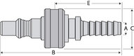 Króciec do szybkozłączki do węża 1/4 (101715002) - Cejn