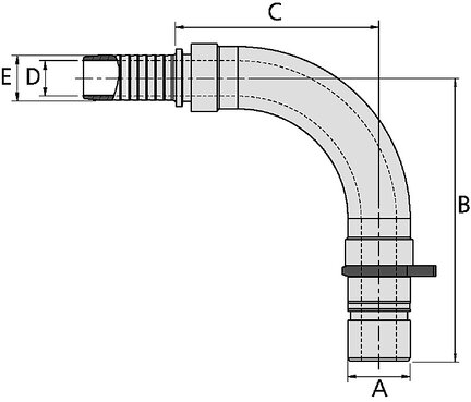 Króciec WEO 90 3/4", wąż R1R (147141212) - Cejn
