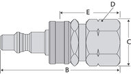 Króciec do szybkozłączki G 3/8 (GW) (101815224) - Cejn