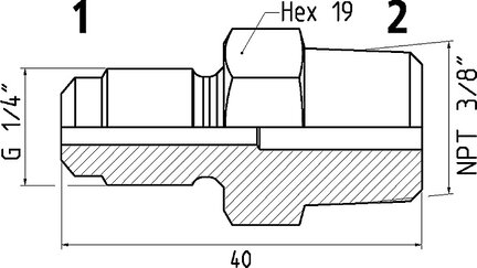 Adapter NPT 3/8 (GZ) (199501404) - Cejn