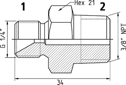 Adapter NPT 3/8 (GZ) (199501603) - Cejn